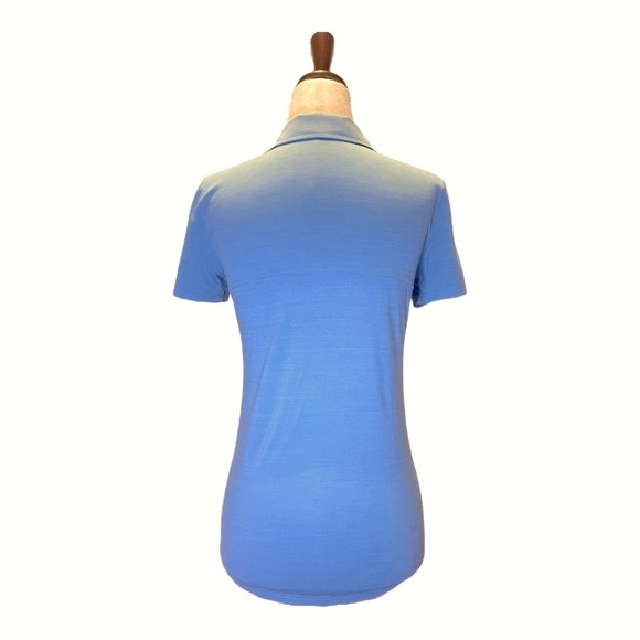 Women's Puma Cloudspun Sky Blue Collared V-Neck T-Shirt, Size L - Picture 4 of 8